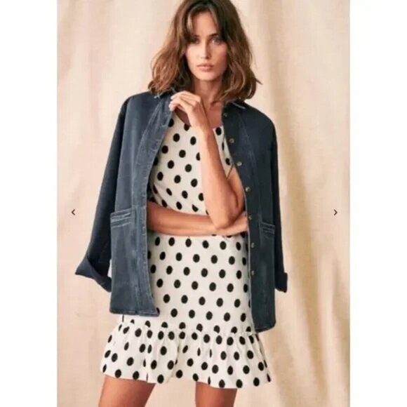 Sezane Mathilde Dress in Polka Dot size 38 NWT - Picture 3 of 12